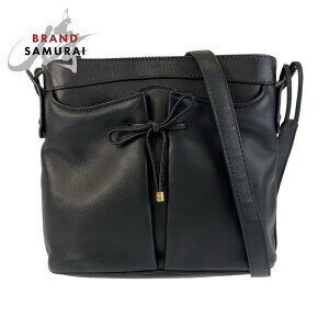 Celine black leather crossbody shoulder bag